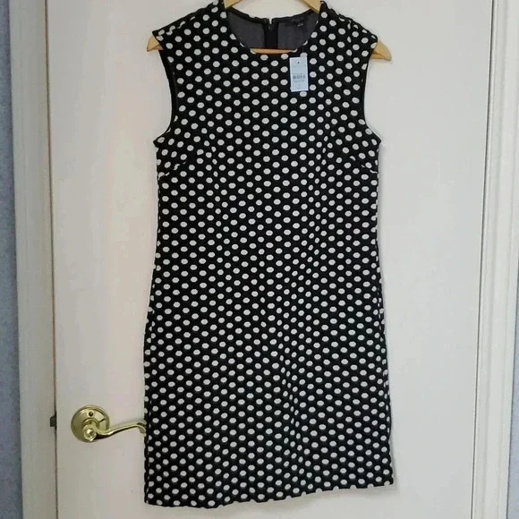 Ann Taylor Polka Dot Shift Dress Size 4P - Picture 3 of 6